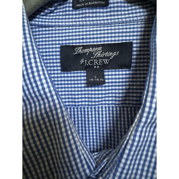 Thomson Shirtings J Crew 2 Ply Office Business Casual Button Up Shirt Size Lg - Picture 2 of 11